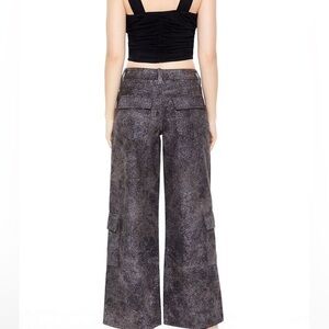 RHINESTONE MID-RISE CARGO PANTS